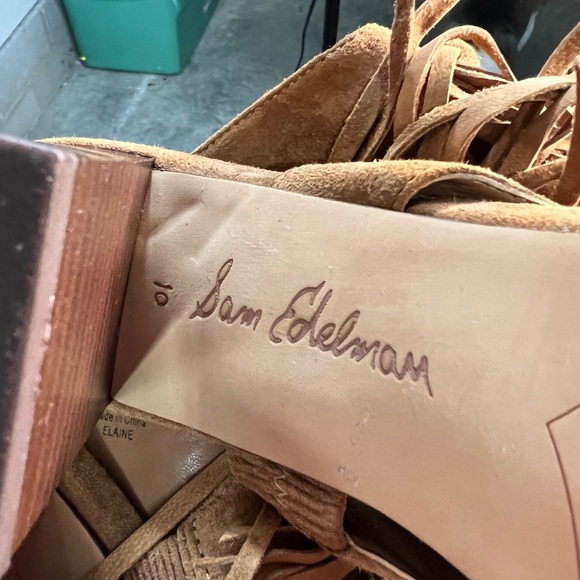 Sam Edelman Elaine Leather Fringe Stocky heel bootie size 10. - Picture 11 of 11